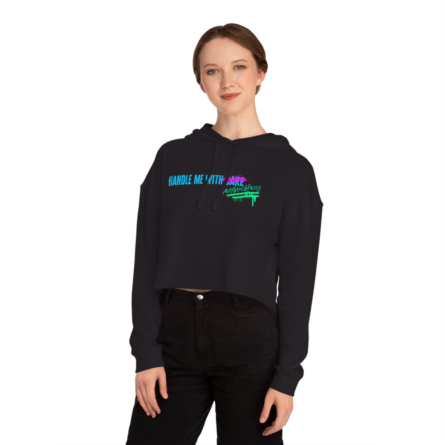 Handle Me With... Crop Hoodie