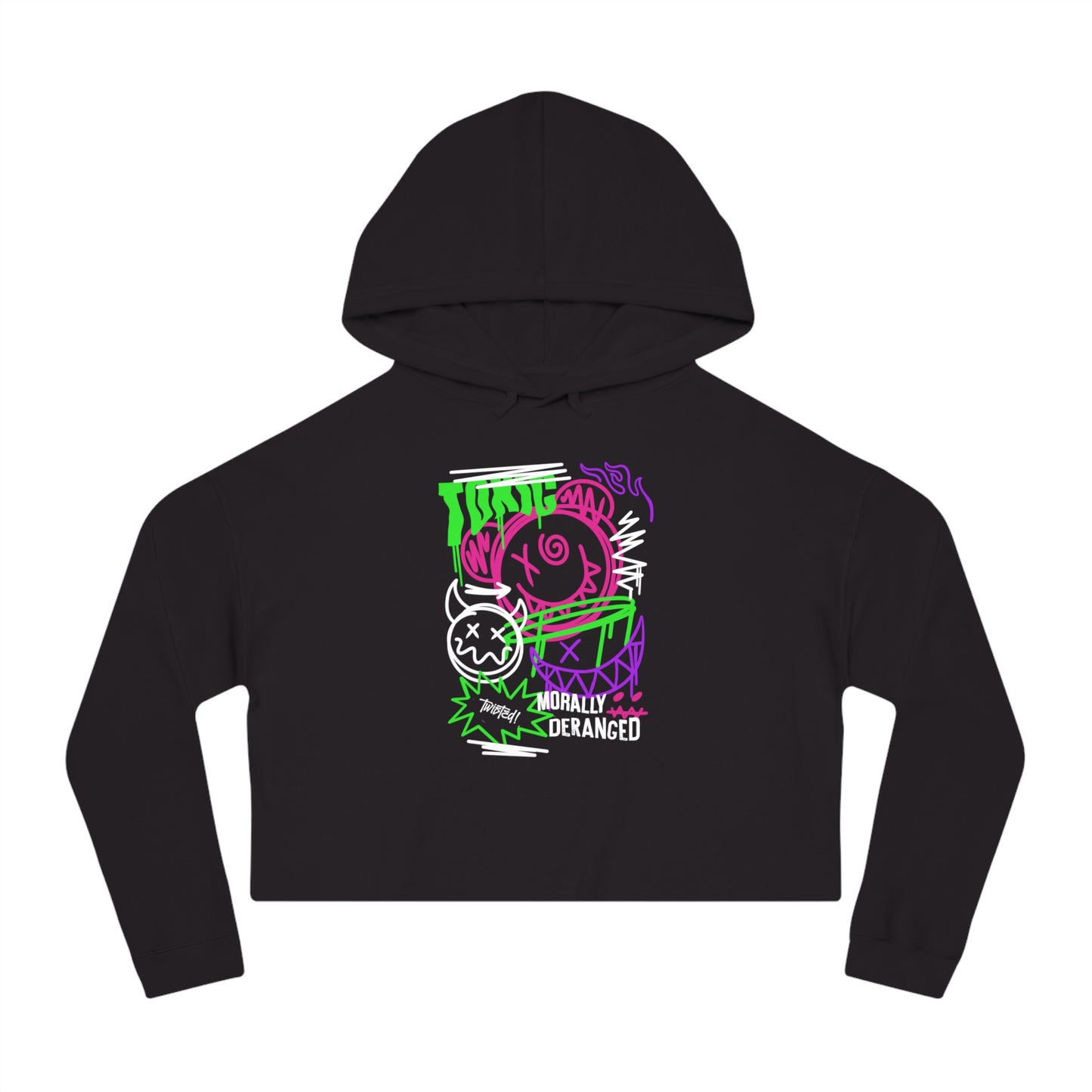 Morally Deranged Crop Hoodie