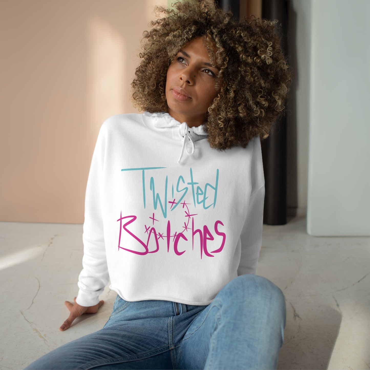 Twisted B!itches Crop Hoodie
